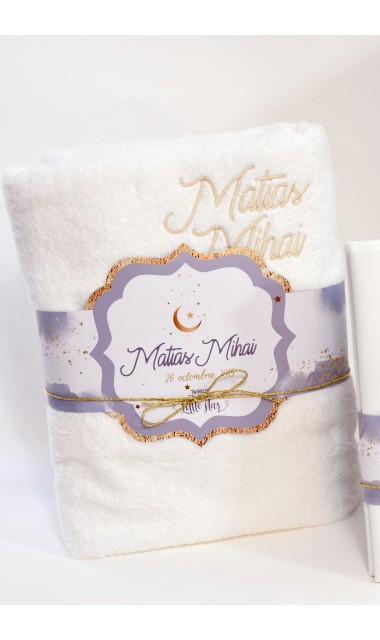 Trusou de botez pentru baieti cu praf de stele auriu, Twinkle Twinkle Little Star  4